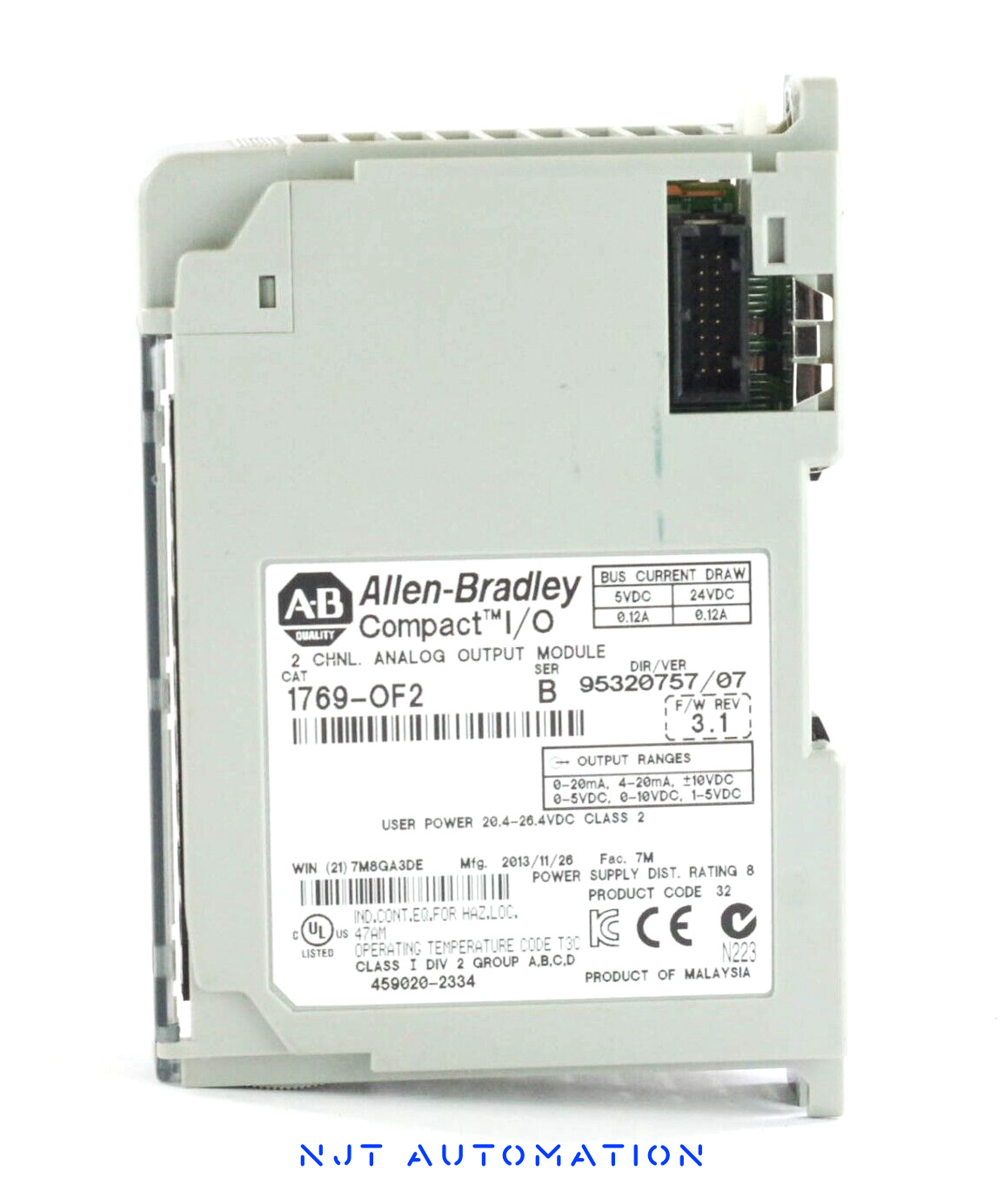 Allen Bradley 1769-OF6VI CompactLogix Processor – front view